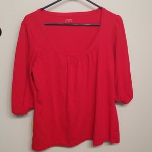 Ann Taylor red blouse